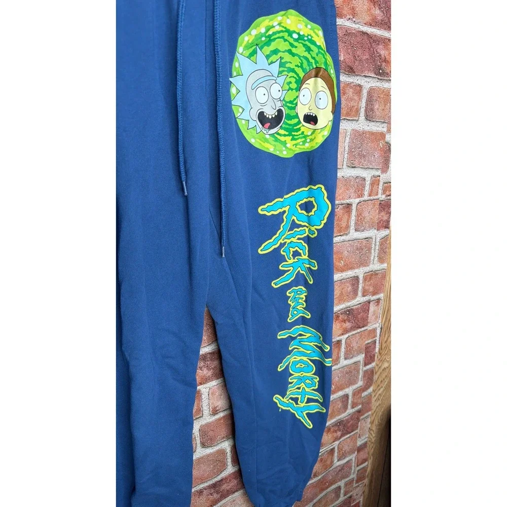 Rick and Morty Adult Swim Lounge Bundle Size XXL & M Blue & Gray Graphic Comfy